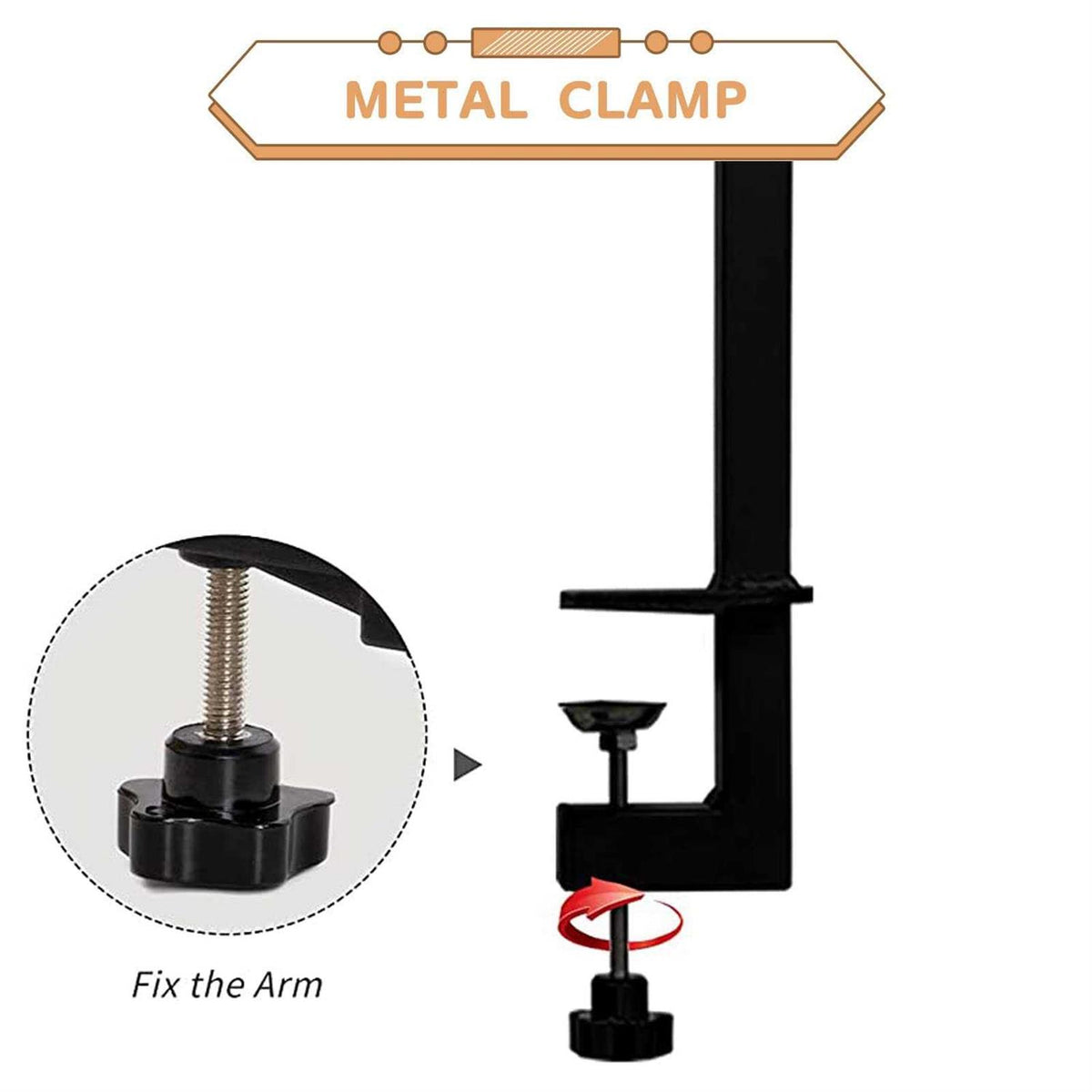 Dog Grooming Table Arm with Clamp and Post W8159