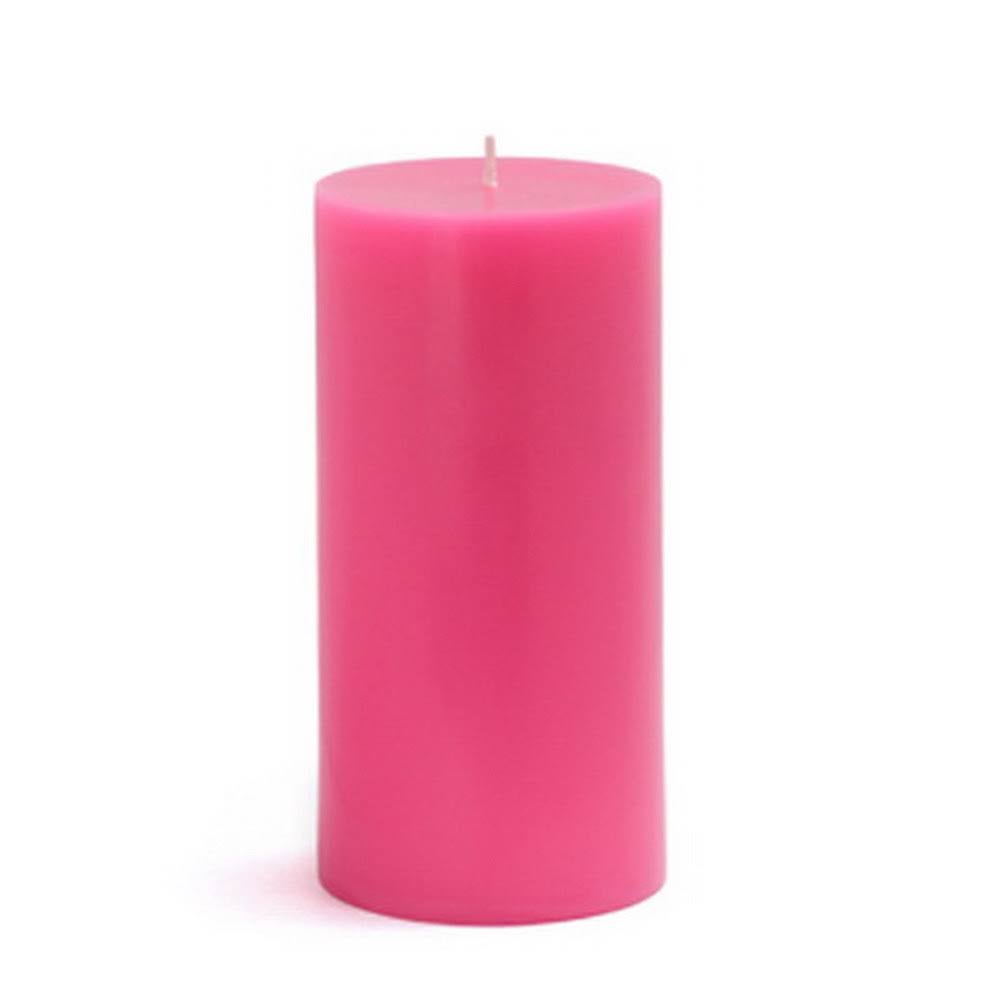 Hot Pink 3 x 6 inch Pillar Candle J91648