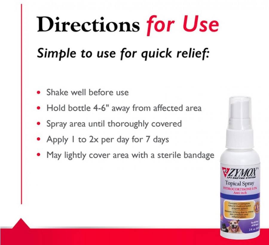 2 oz Hydrocortisone Topical Spray for Dogs F516942