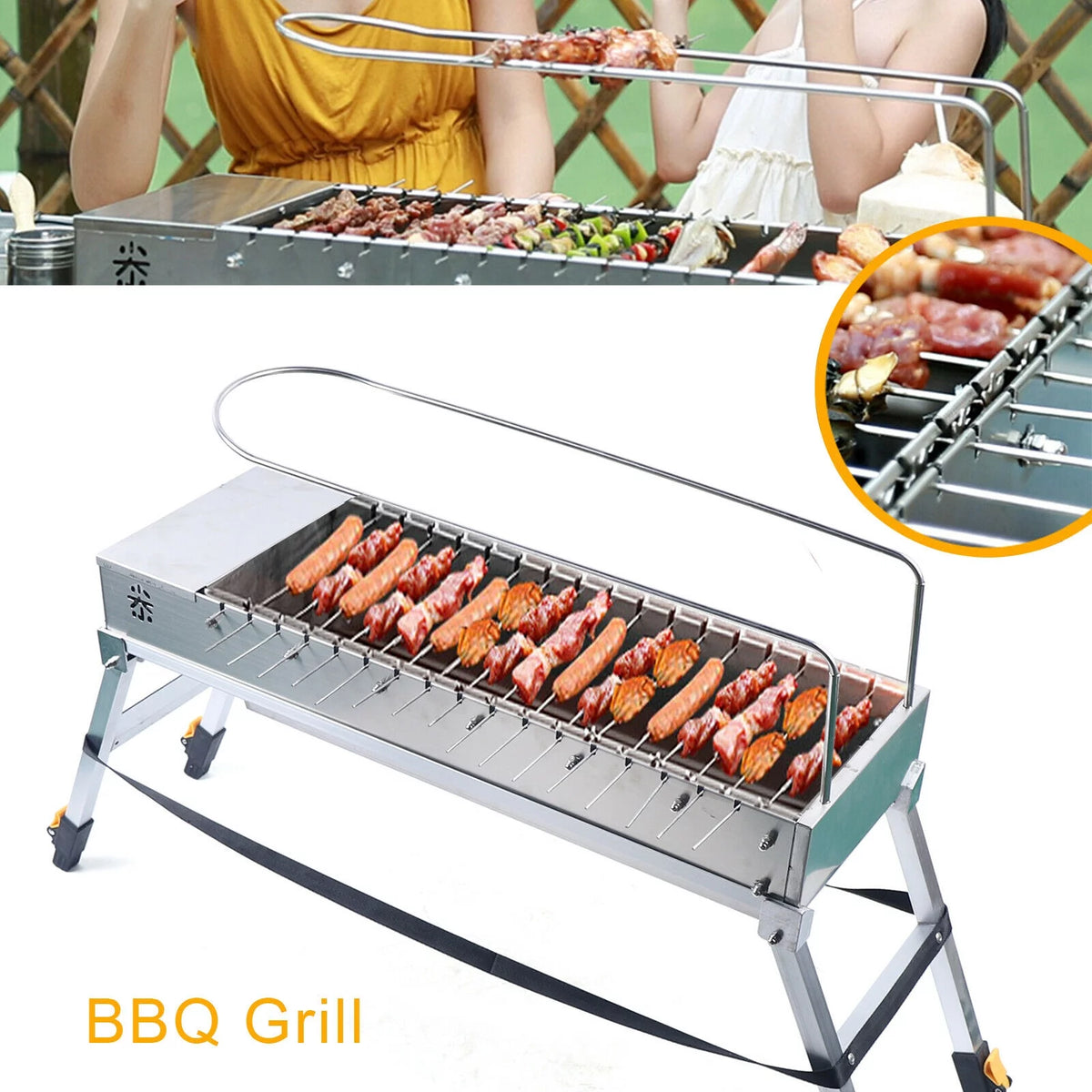 Automatic Flip Barbecue Stove Outdoor BBQ S2570
