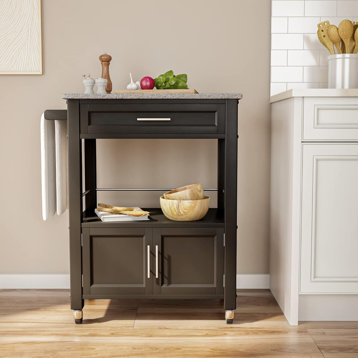 Black Kitchen Cart B7234