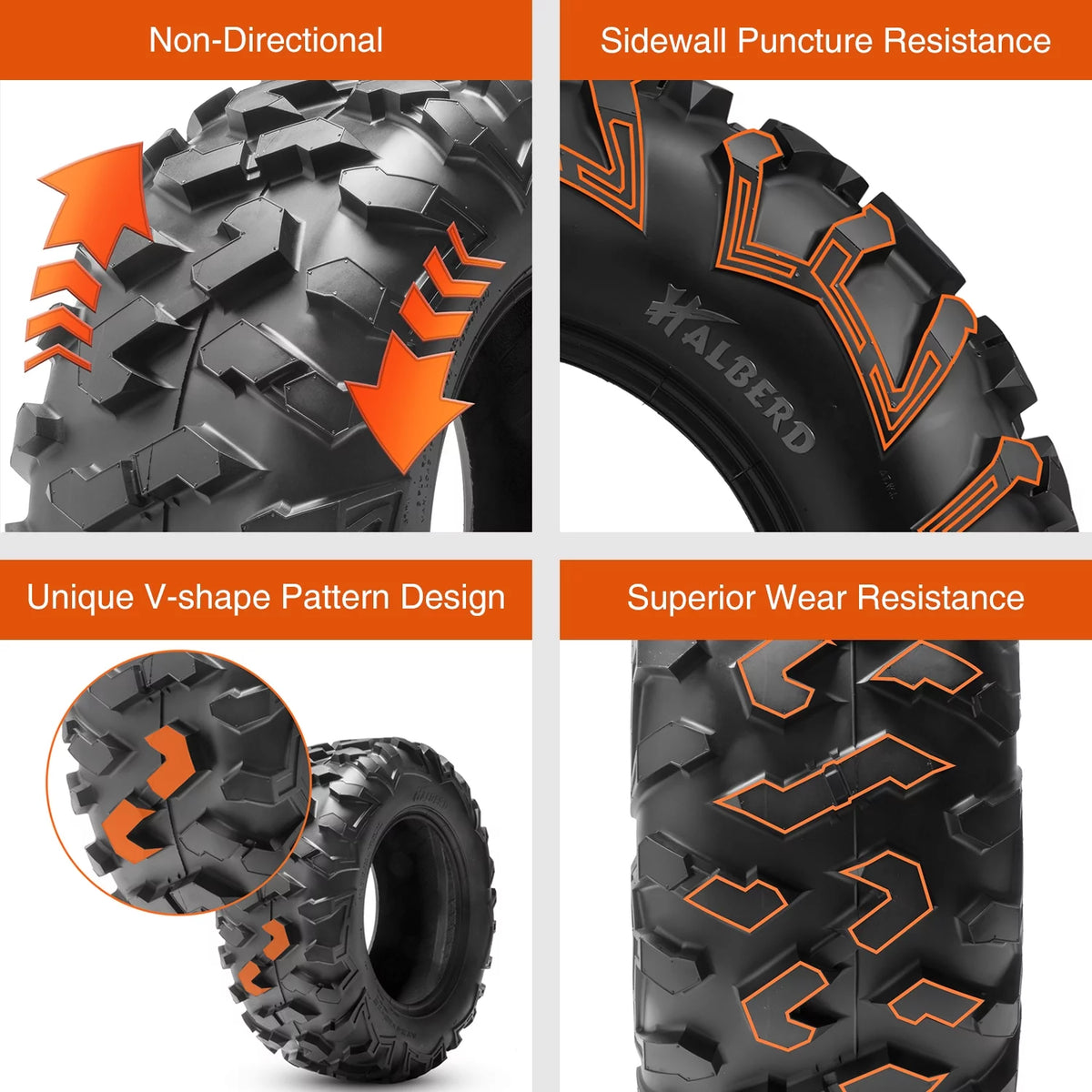 24x9-11 ATV UTV Tires 6PLY All Terrain Tubeless D378