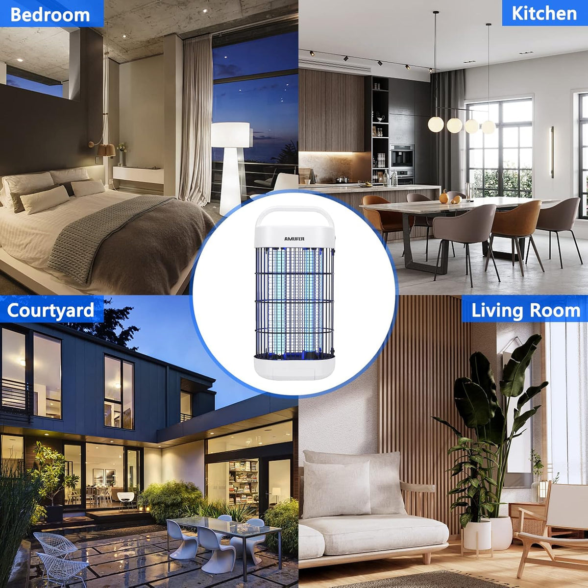 4000V 18W UV Electric Bug Zapper Pack of 2 V851