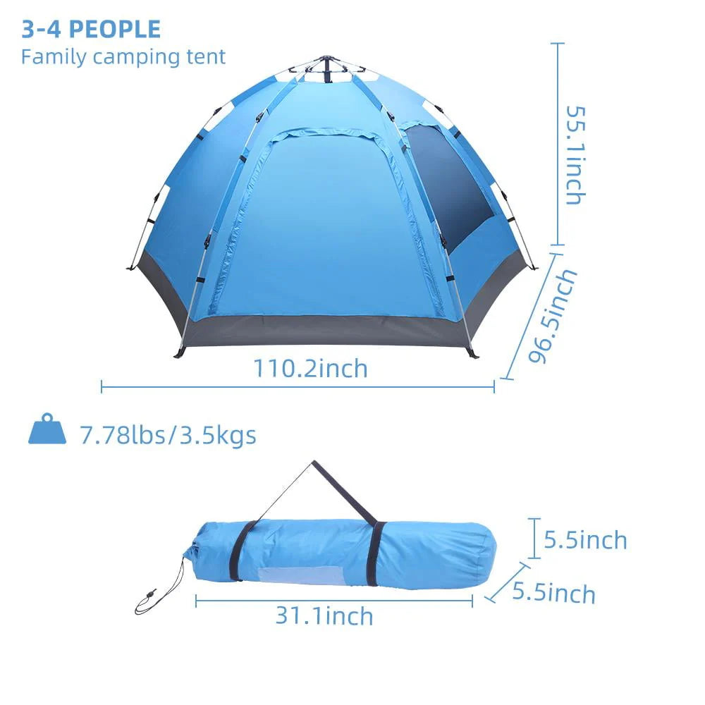 Automatic Waterproof Camping Tent for 3-4 Person P45837