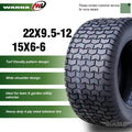 15X6-6 & 22X9.5-12 Lawn Mower Tractor Turf Tires Set 4 A25293