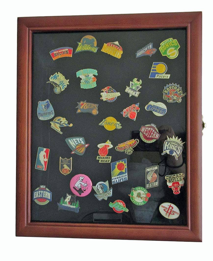 Pin Medal Display Case Shadow Box with Glass Door R947