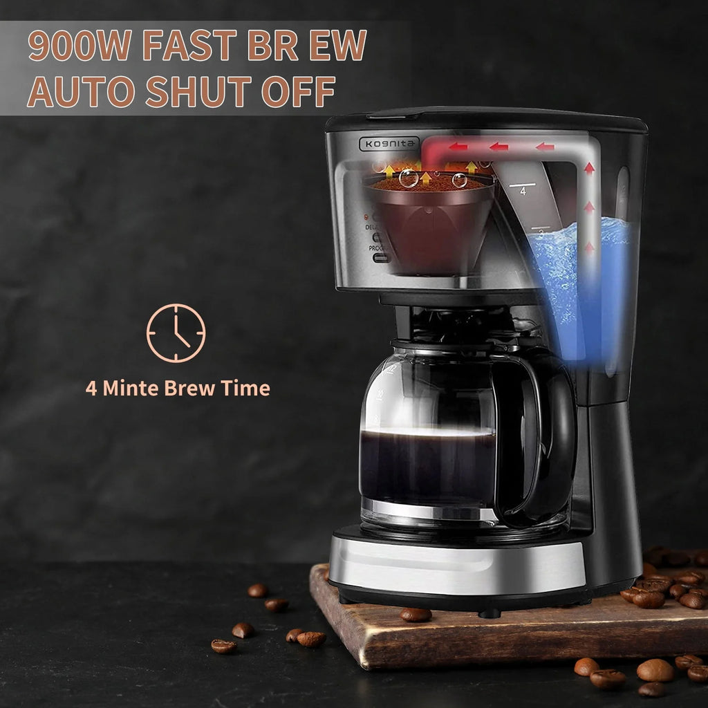 12 Cup Programmable Coffee Maker and Ice Tea Maker with Glass Carafe A524