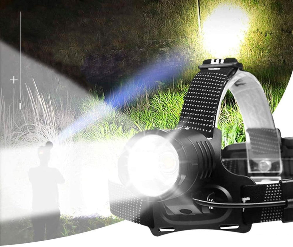 Rechargeable 10000 Lumens Zoomable Waterproof Headlamp S6615