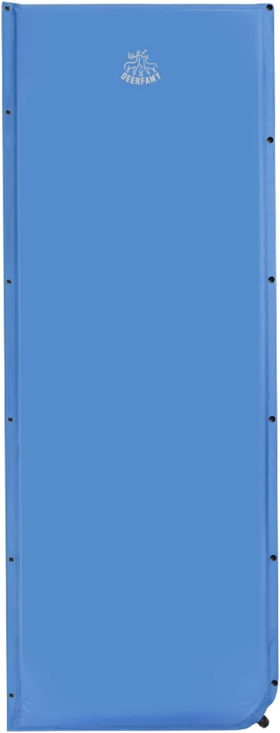 25 Inch Self Inflating Sleeping Foam Pad Camping Mat 4 R-Value Blue 1 Pack G990642