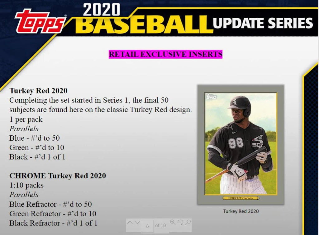 2020 MLB Baseball Trading Cards Blaster Box 98 Cards V3479