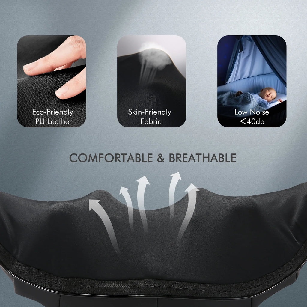 Black 3D Deep Tissue Kneading Shiatsu Neck and Shoulder Massager with Heat U63868