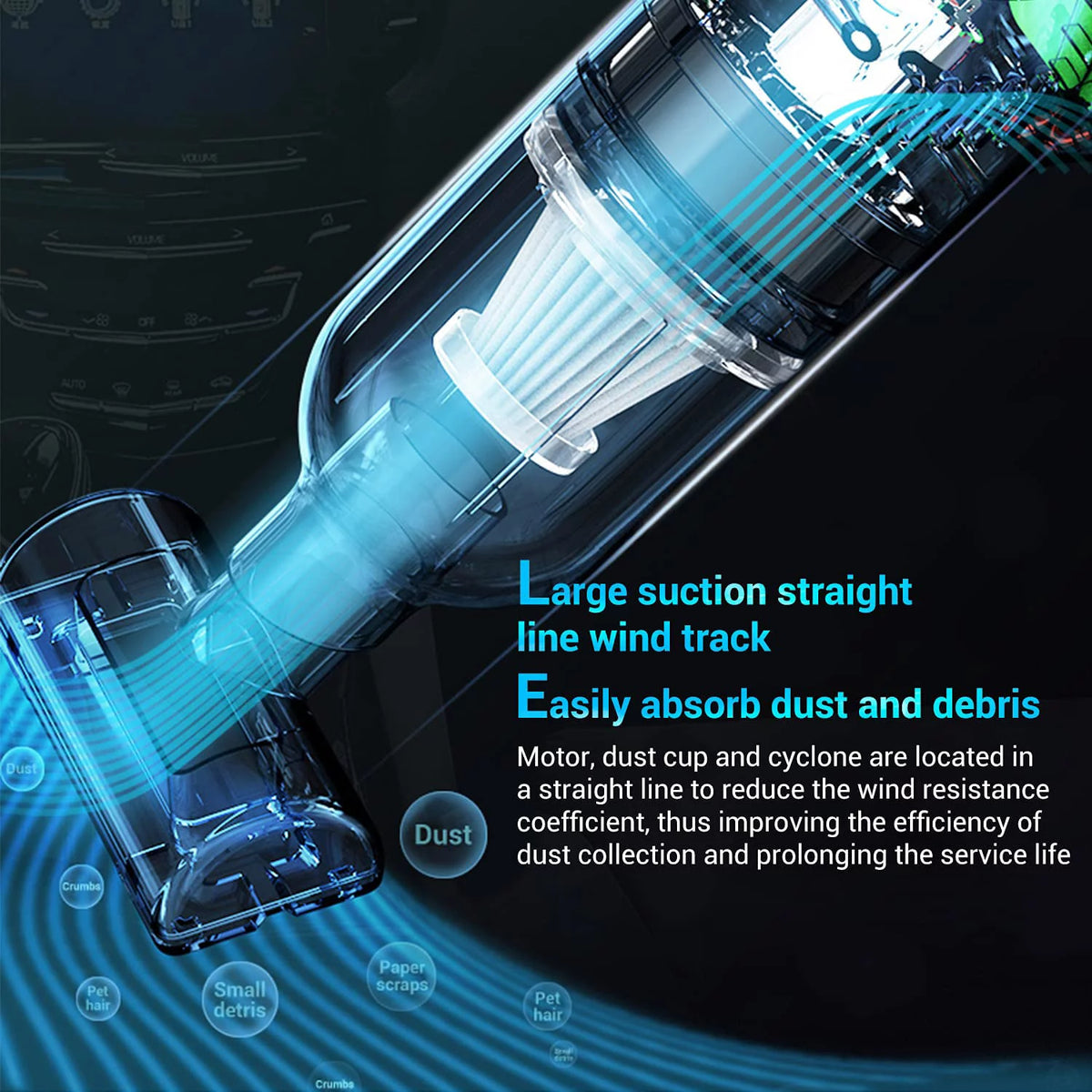 Lightweight Handheld Vacuum Cleaner with Strong Suction J610325