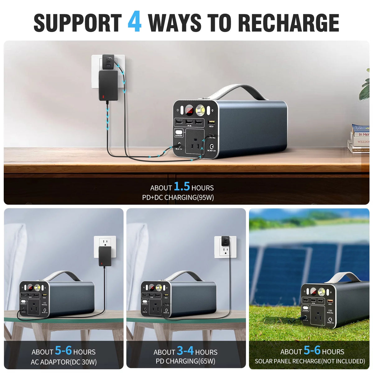 155Wh 42000mAh Laptop Power Bank with 150W AC Outlet V7919