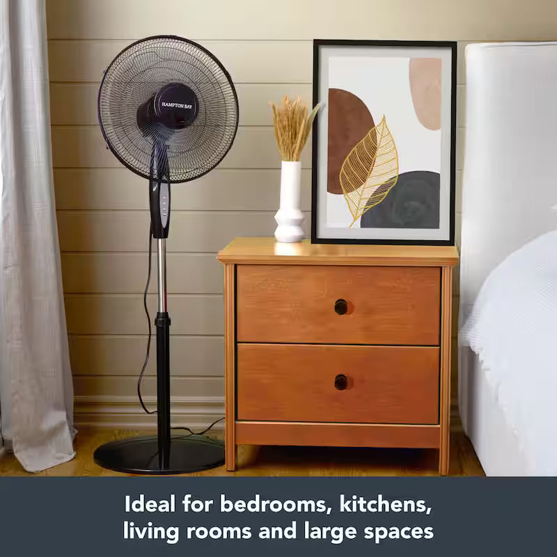 16 in. 3 Speed Oscillating Standing Fan J6480