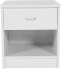 1/2 Drawer Wood Nightstand with Storage Shelf W45118