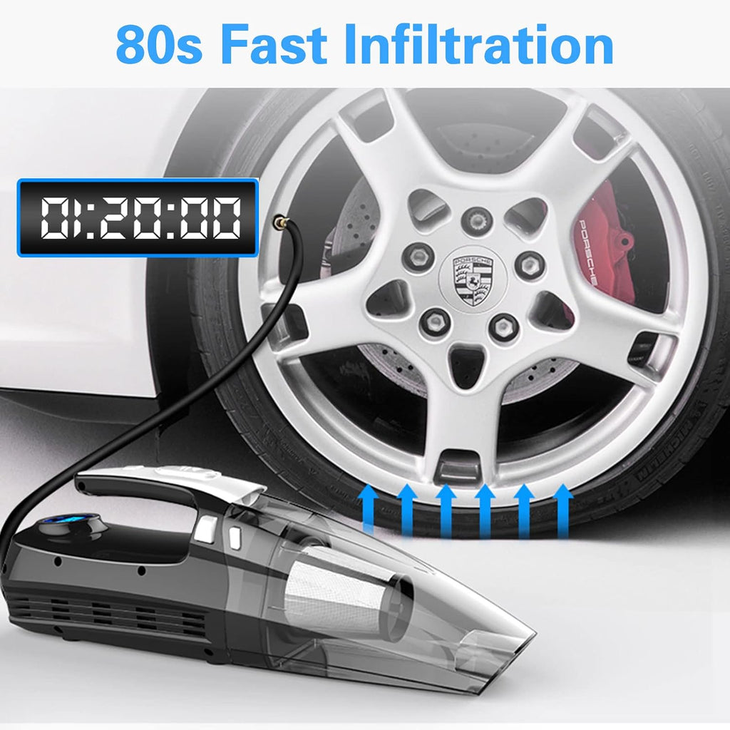 4-in-1 Cordless Handheld Car Vacuum with LED Light P530