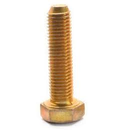 1/2 inch-13 x 2 3/4 inch Grade 8 Hex Cap Screw Alloy Steel Yellow Zinc Plated Pk 25 N45263