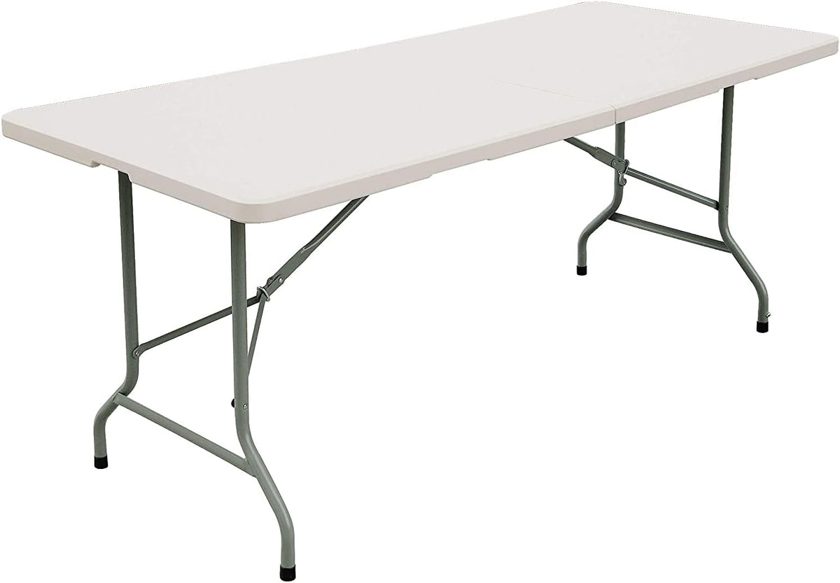 White 4 Ft Portable Folding Plastic Dining Table G88503