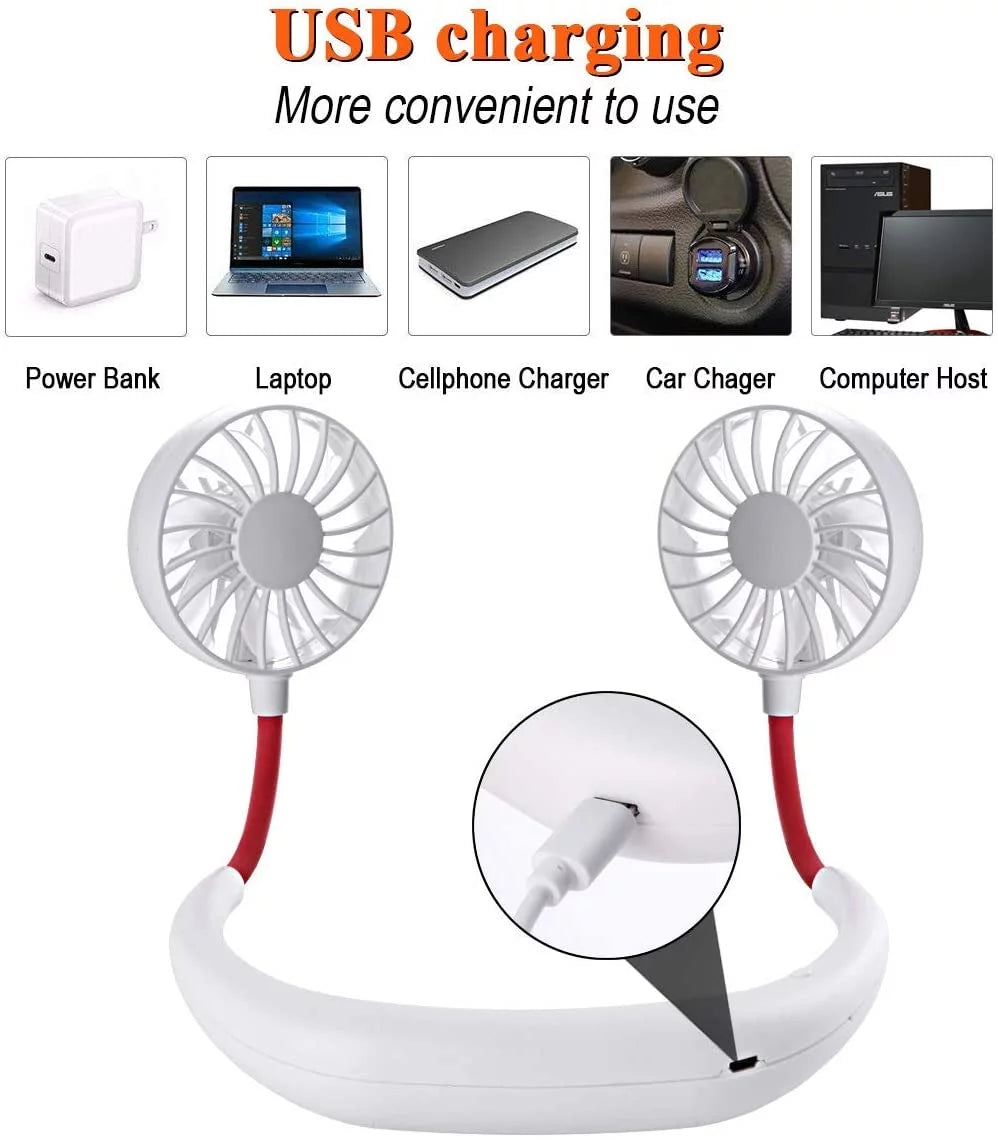 Portable Hands-free Neck Fan with 4 Speeds H211