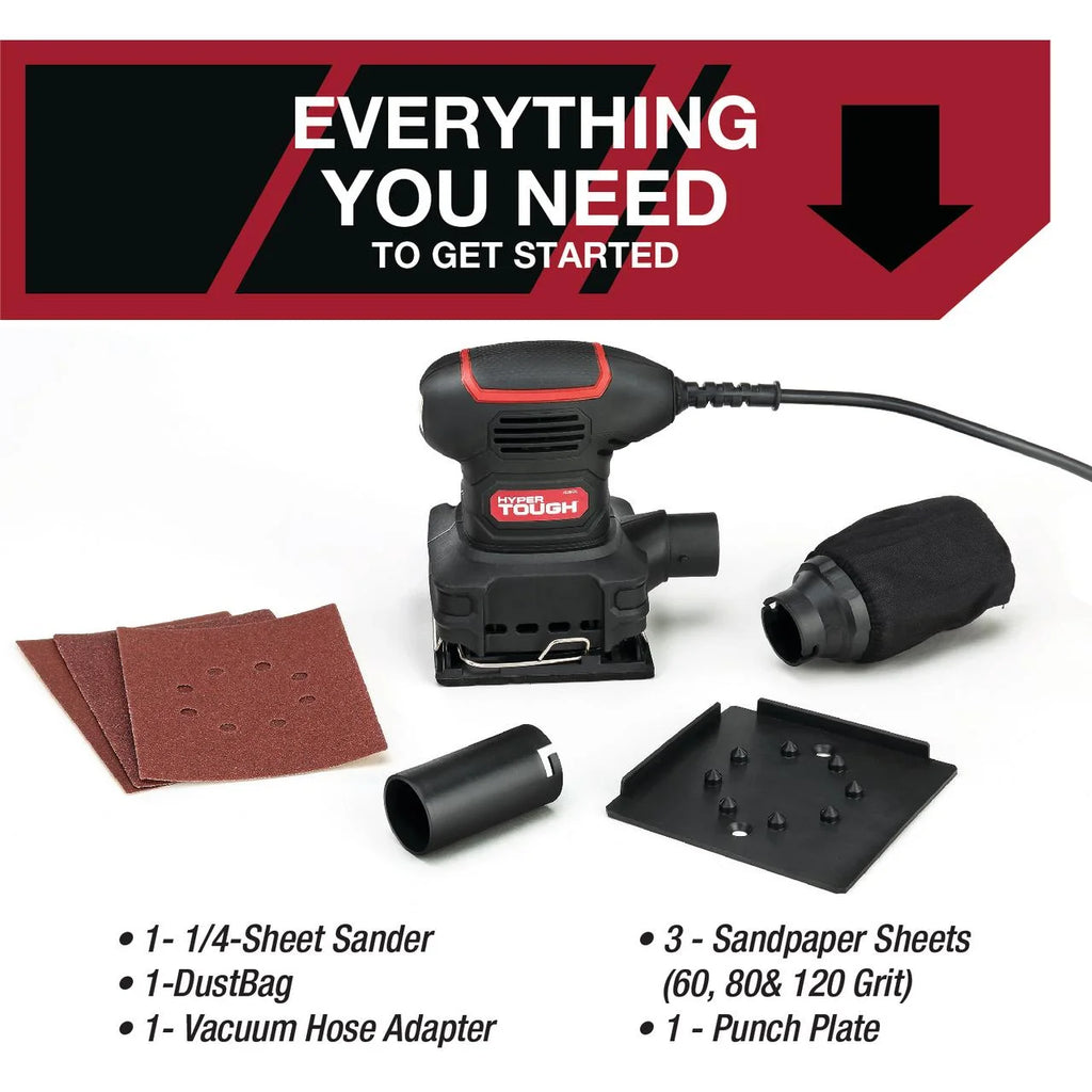 2 Amp Corded 1/4 Sheet Palm Sander with Dust Bag W436
