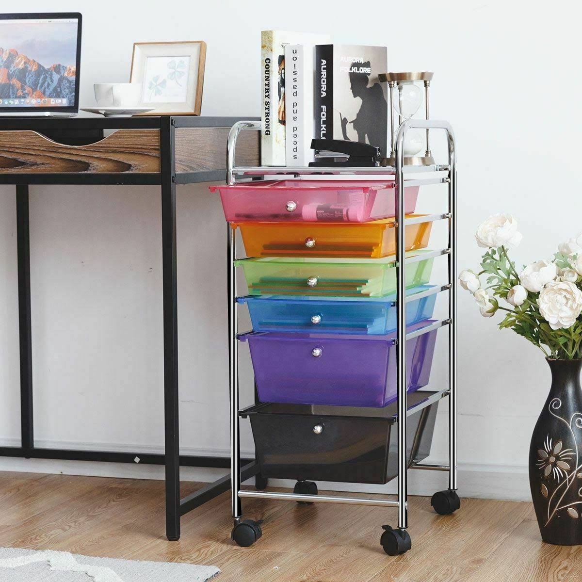 6 Drawers Rolling Storage Cart O7576