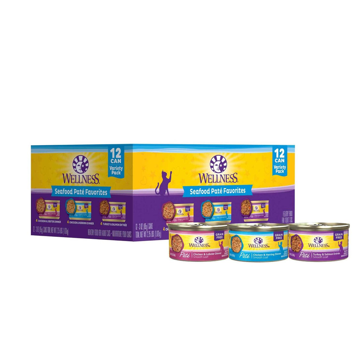 Seafood Pate Cat Food Variety Pack Y86534