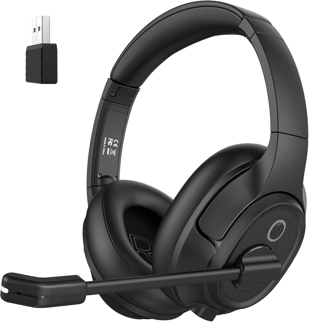 Bluetooth Headsets with Microphone & USB Dongle, 30 Hours Talk Time, Over-Ear Wireless Headphone J97821
