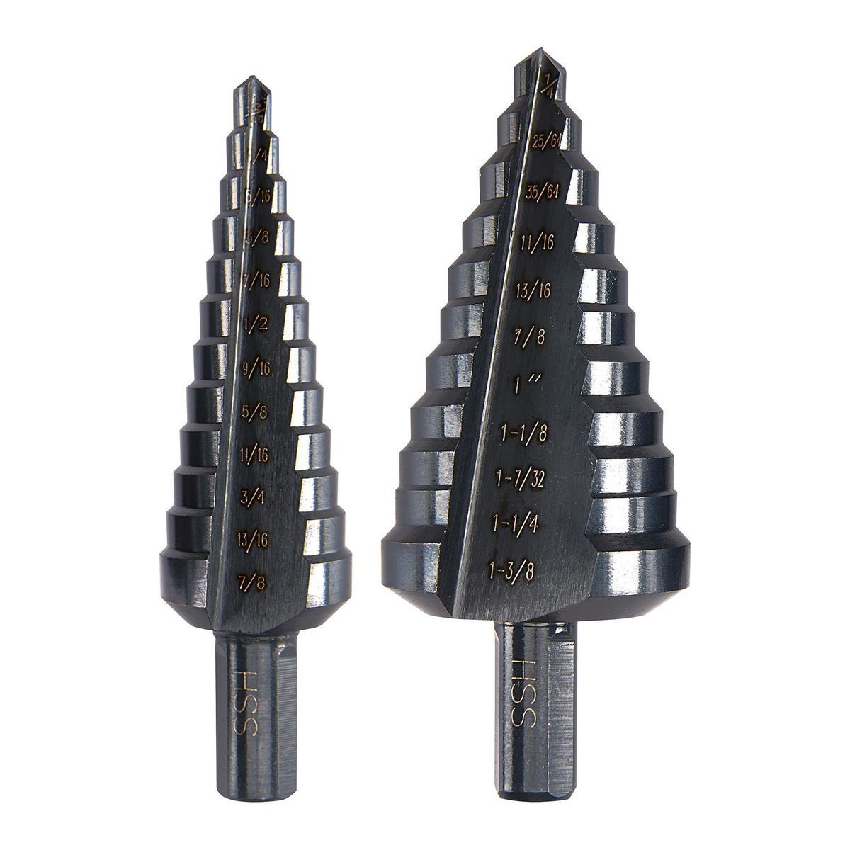 3/16 in. to 1-3/8 in. Black Oxide Step Drill Bit O348