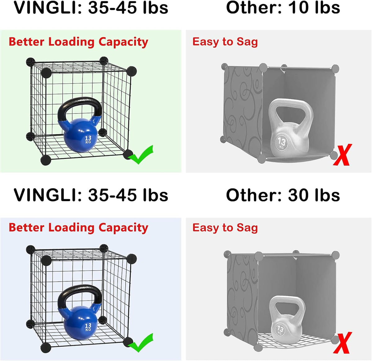 20 Cube Wire Storage Organizer Shelves M5579