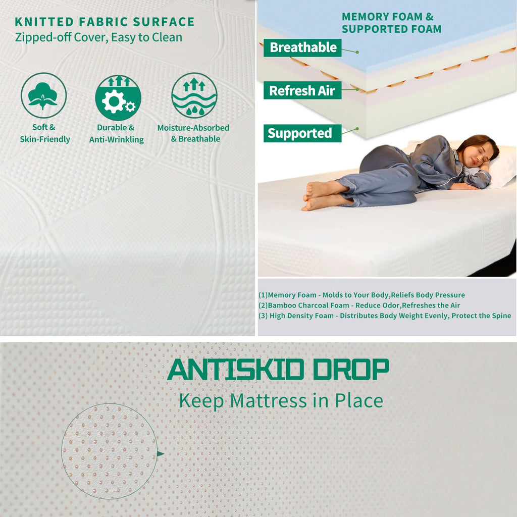 12 inch Gel Memory Foam Mattress Twin Size Q770955