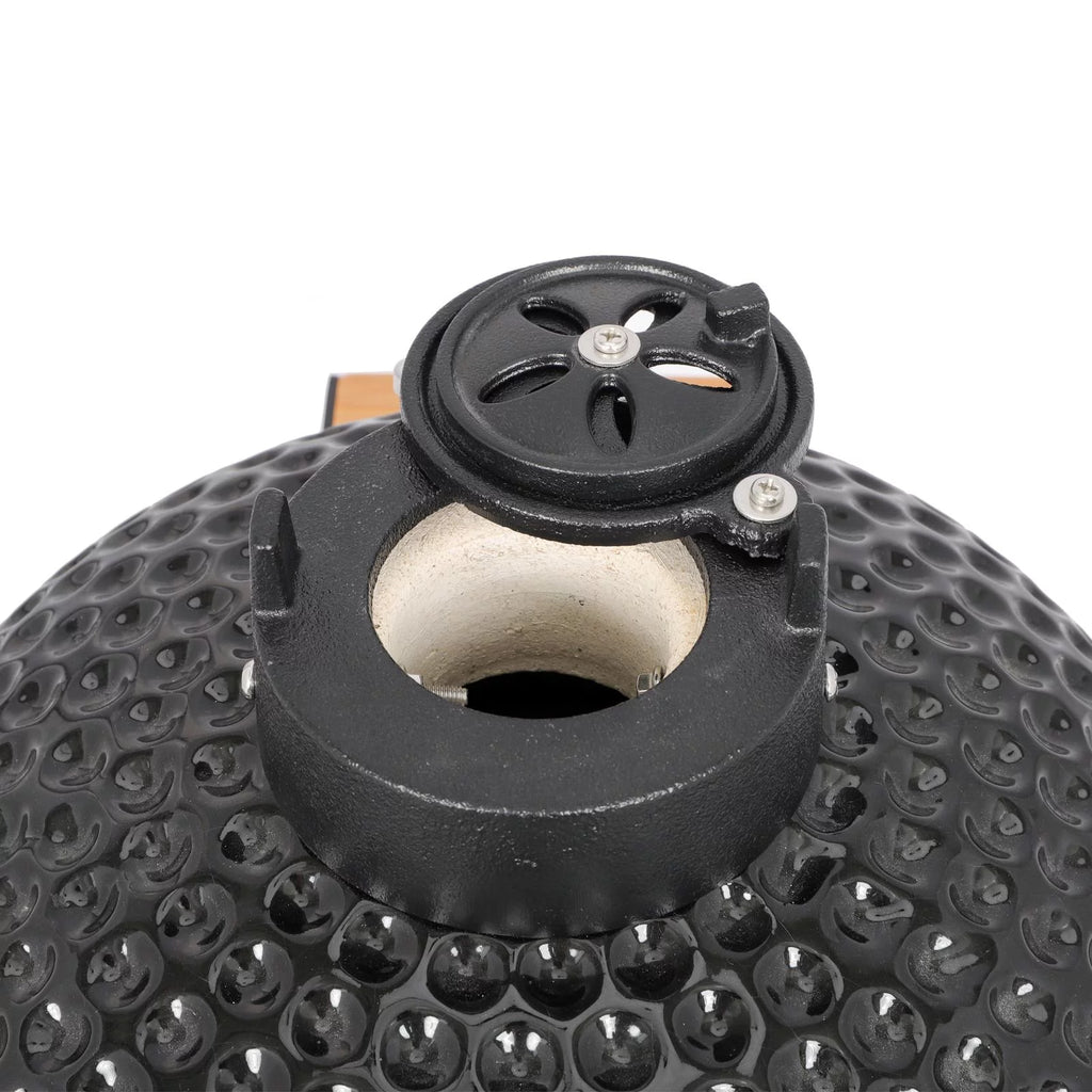 13in Round Ceramic Charcoal Grill Black F370782