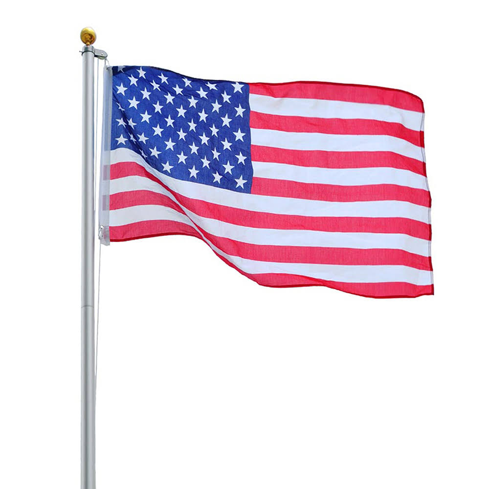 Aluminum Flagpole with US American Flag B6573