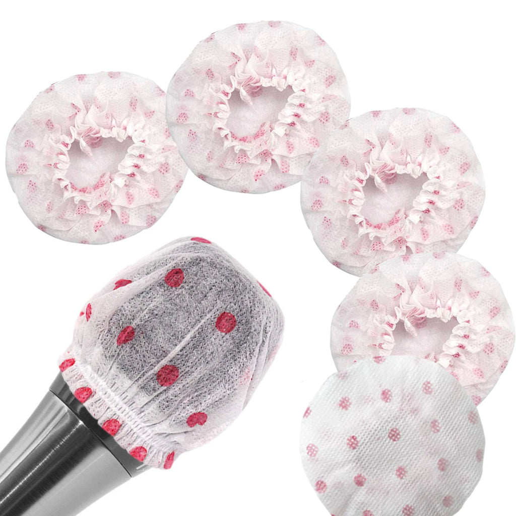 200 Pcs Black Non-Woven Disposable Microphone Cover I263774