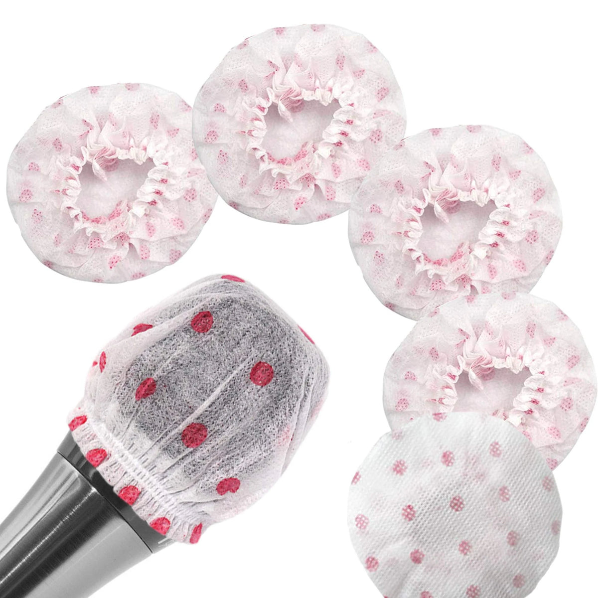 200 Pcs Black Non-Woven Disposable Microphone Cover I263774