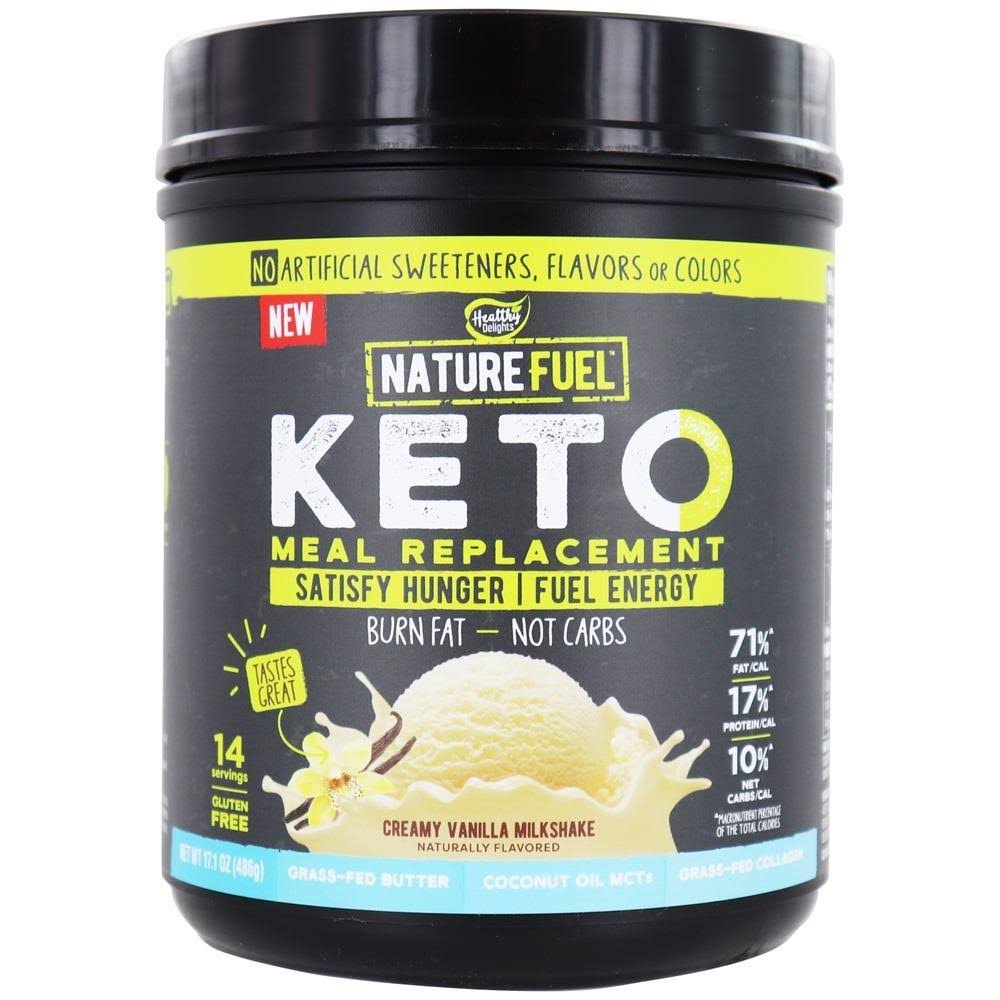 Keto Meal Replacement Powder 14 Servings Creamy Vanilla Milkshake I70365