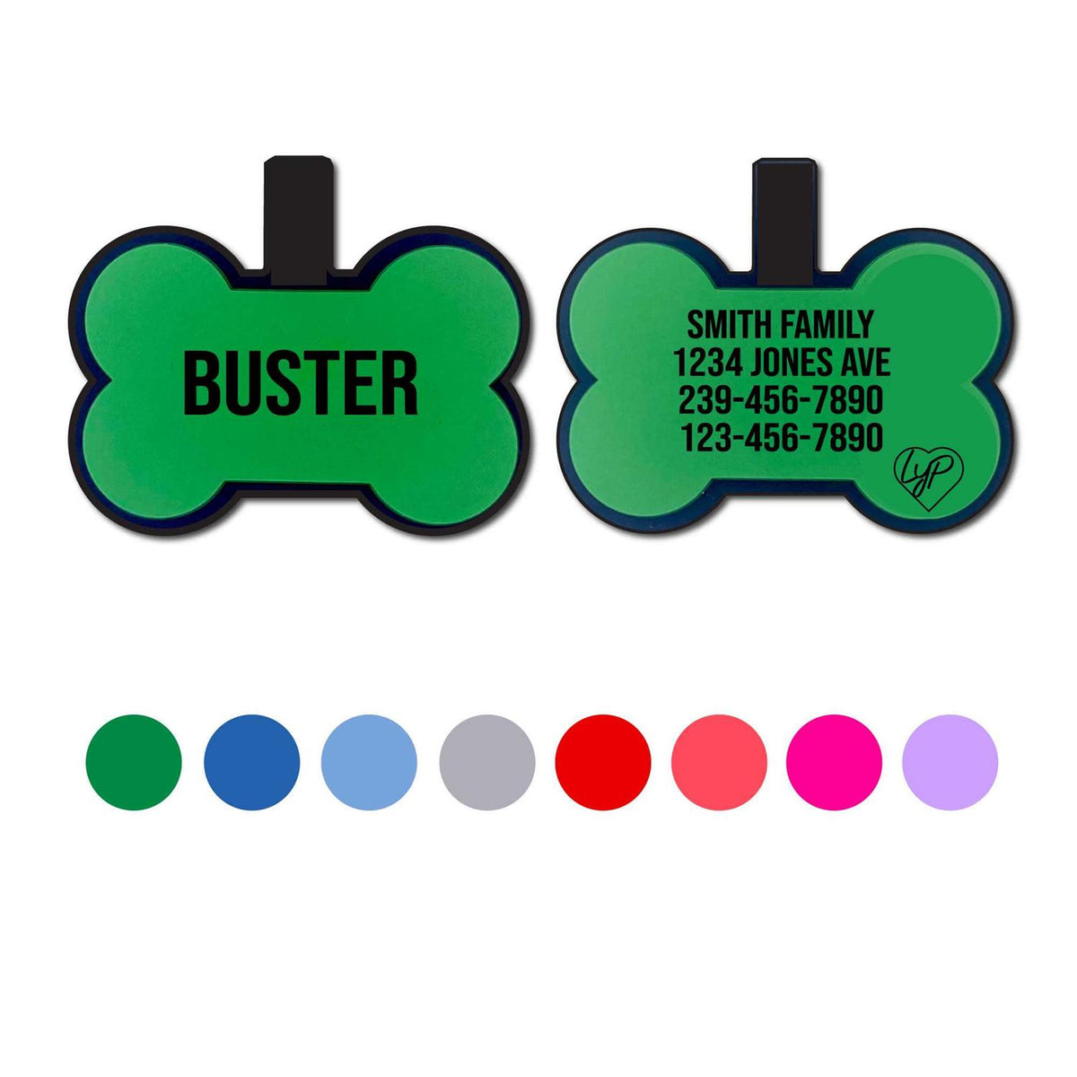 Soundless Bone Pet Id Tag Q652