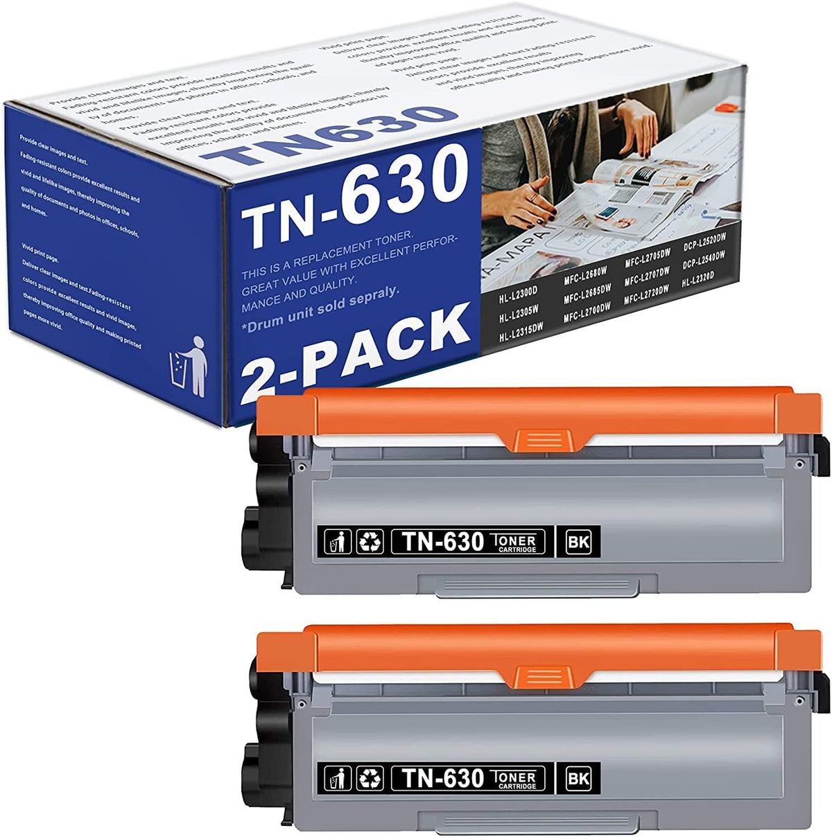2 Pack Black Toner Cartridge G15893