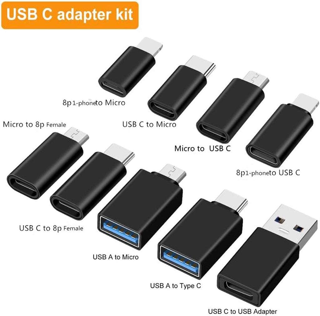 10 Piece Type C Adapter Kit with Travel Case L674