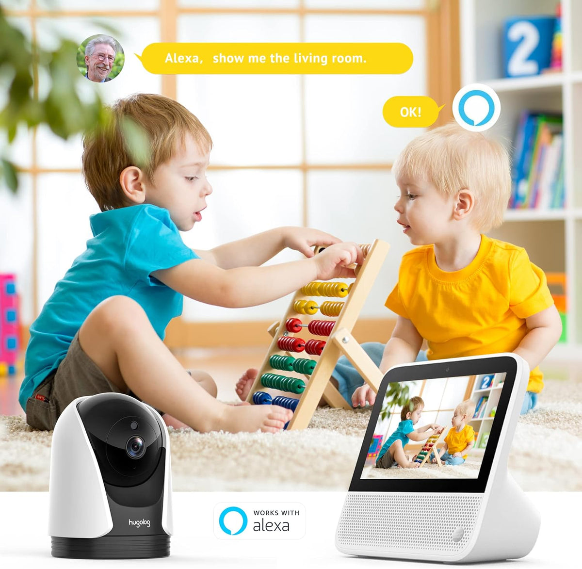 2K Indoor Wi-Fi Security Camera with Motion Detection R32639