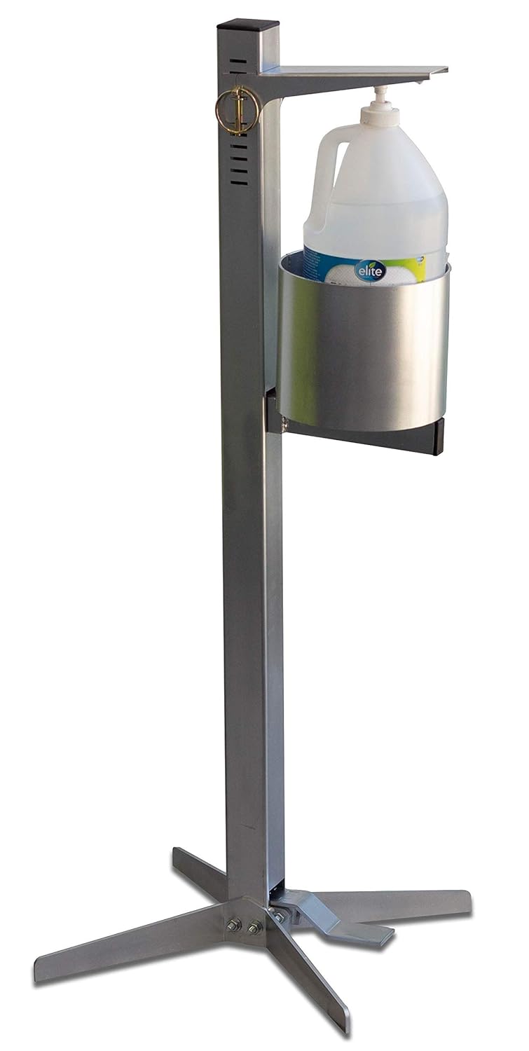 Touchless Pedal Activated Hand Sanitizer Floor Stand Dispenser, White, 1 Unit R28086