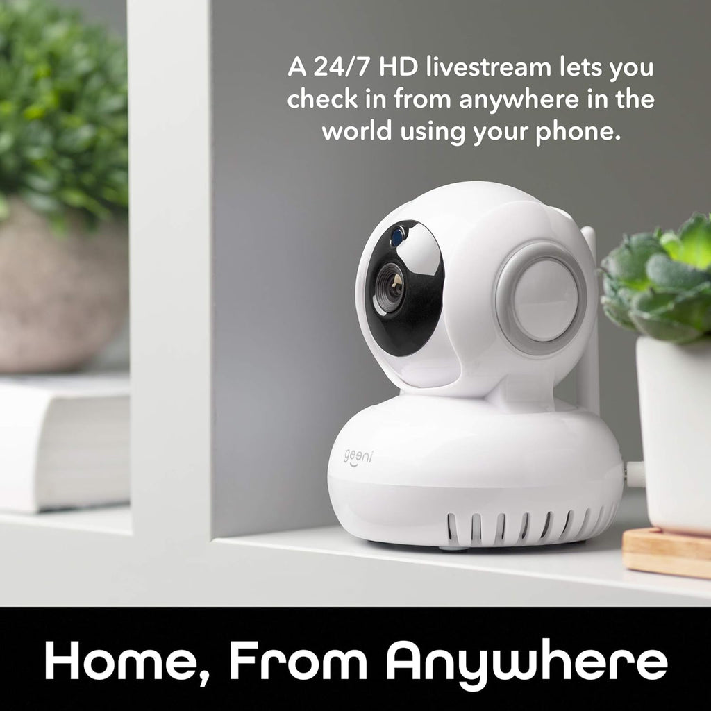 720p Wireless Indoor Surveillance Camera with Pan/Tilt/Zoom, Night Vision and Motion Alerts, White G2784