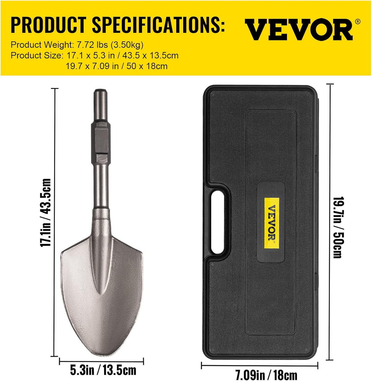 Clay Spade 1-1/8 Hex Jackhammer Bit Pack of 2 M726413