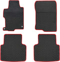 Car Rubber Floor Mat Custom Fit Black Red All Weather G6326