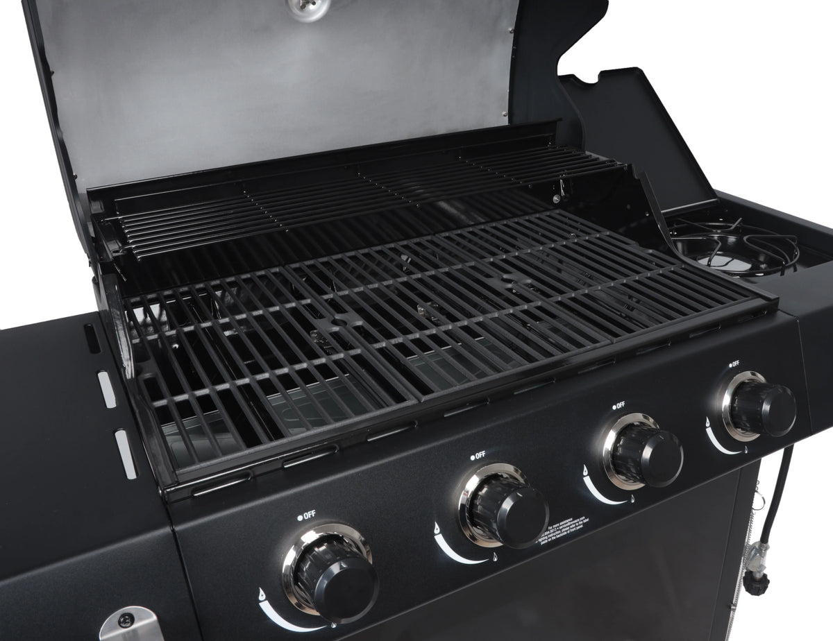 4-Burner Propane Gas Grill with Side Burner N602