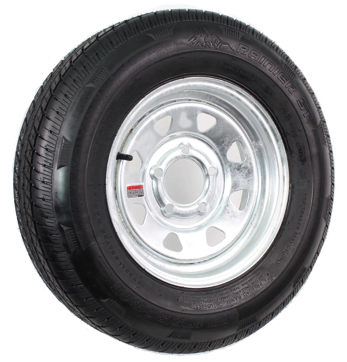 ST185/80D13 Galvanized Spoke Trailer Tire On Rim O3133