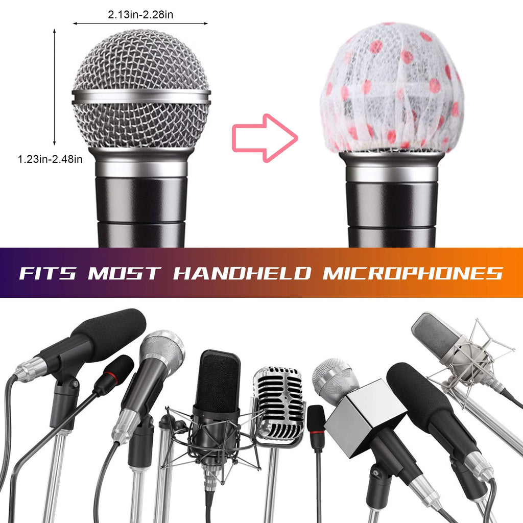 200 Pcs Black Non-Woven Disposable Microphone Cover I263774