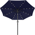 7.5ft Khaki Patio Umbrella with 32 Solar LED Lights V77839
