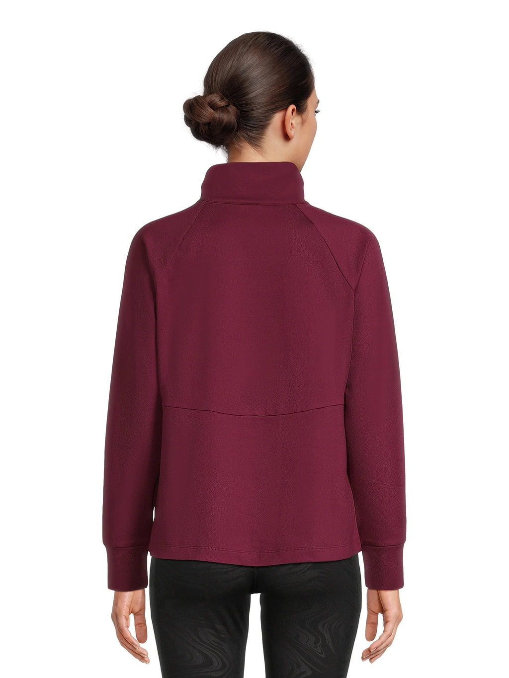 Mock Neck Long Sleeve Pullover Top V8321
