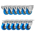 12 Pack 3x22 Blue Polyurethane Caster Wheel G665