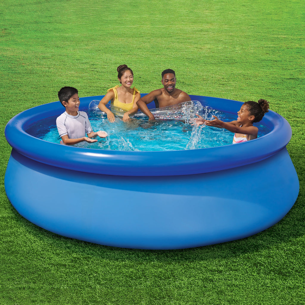 10ft Round Above Ground Ring Swimming Pool with Cartridge Filter Pump A62941